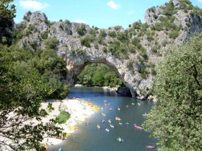 The Pont d'Arc in the Ardèche gorges