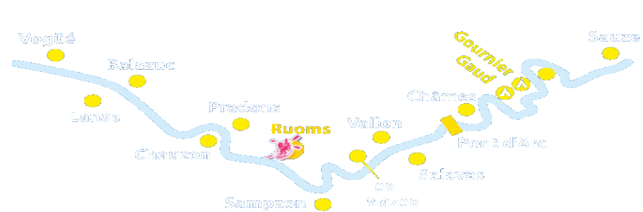 Le parcours complet sur l'Ardèche